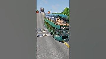 Bus crashed into speed bump #beamngdrive #car #bus #viral #shorts