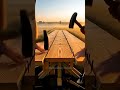 Builds a Rustic Wooden Barn in Golden Wheat Field | Construction Timelapse #shorts #ytshorts