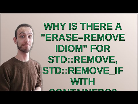 Why is there a "erase–remove idiom" for std::remove, std::remove_if with containers?