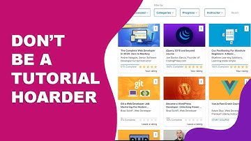 When Should You Stop Doing Coding Tutorials? - Don