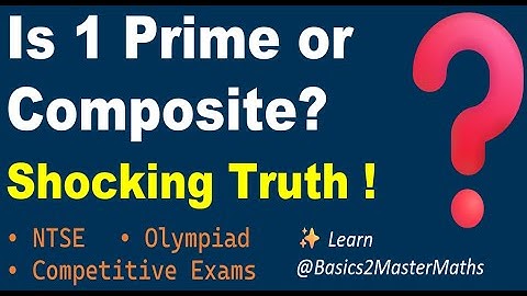 Is 1 a Prime Number or Composite Number? | Why 1 Is Neither Prime Nor Composite | Math Tricks