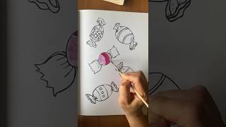 5 saniyede 5 şeker nasıl boyanır? Bayram şekerleri 🍭🍬 #tiktok #colors #shortsvideo #boyama