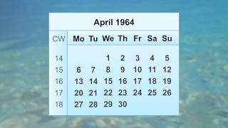 April 1964 Calendar