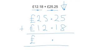 column method adding money