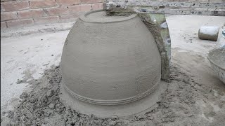 how to make big planter pot at home/how to make flower pot/ DIY Planter/cement pot