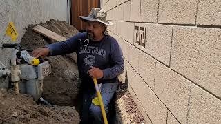 Como instalar underground IPS Poly Gas Pipe para garage conversion