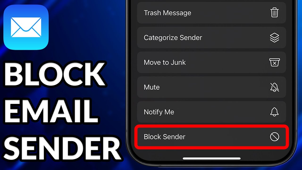 How To Block Email Sender On iPhone Apple Mail