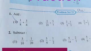 Class 5 | maths| problem set 22 | fraction problem| Learn with simi