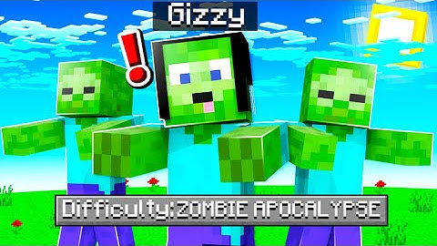 Minecraft but I added a "Zombie Apocalypse" difficulty