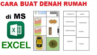 Cara Menggambar Denah Rumah di Excel