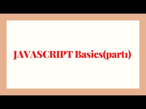 Javascript basics Introduction
