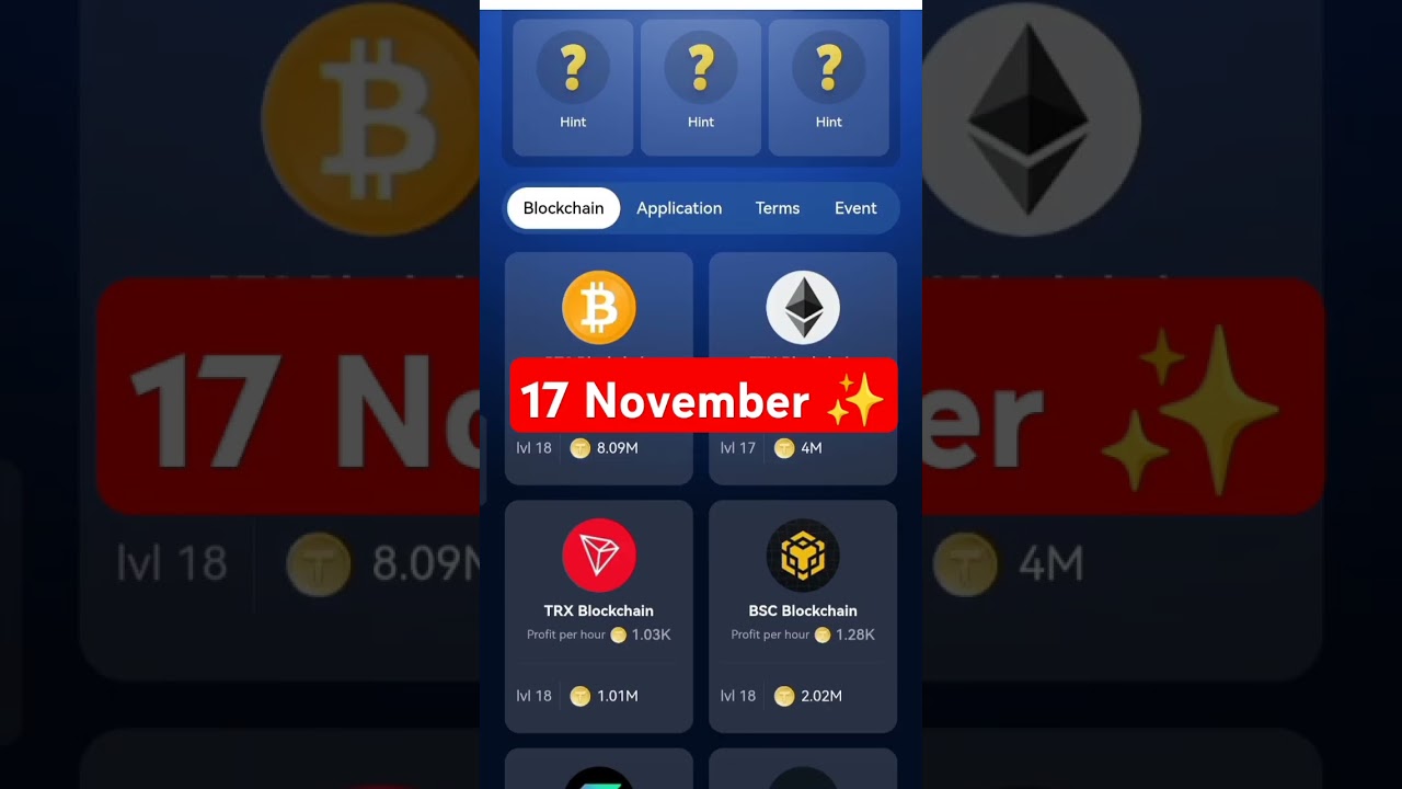 Tap Coin Daily Bounty 17 November | Tap Coin Daily Combo Today | Tap coin 17 November combo cards