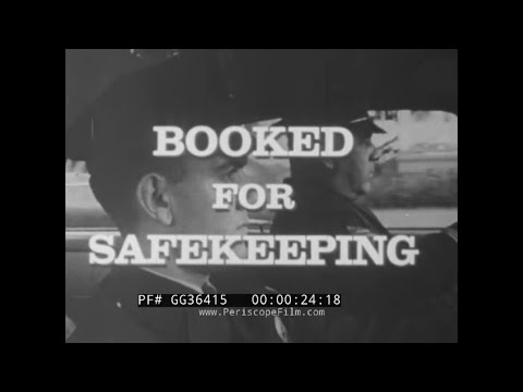 "BOOKED FOR SAFEKEEPING" 1960 POLICE OFFICERS DEALING WITH MENTALLY ILL / TRAINING FILM GG36415