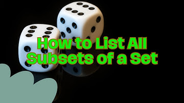 Listing Subsets for a Finite  Set