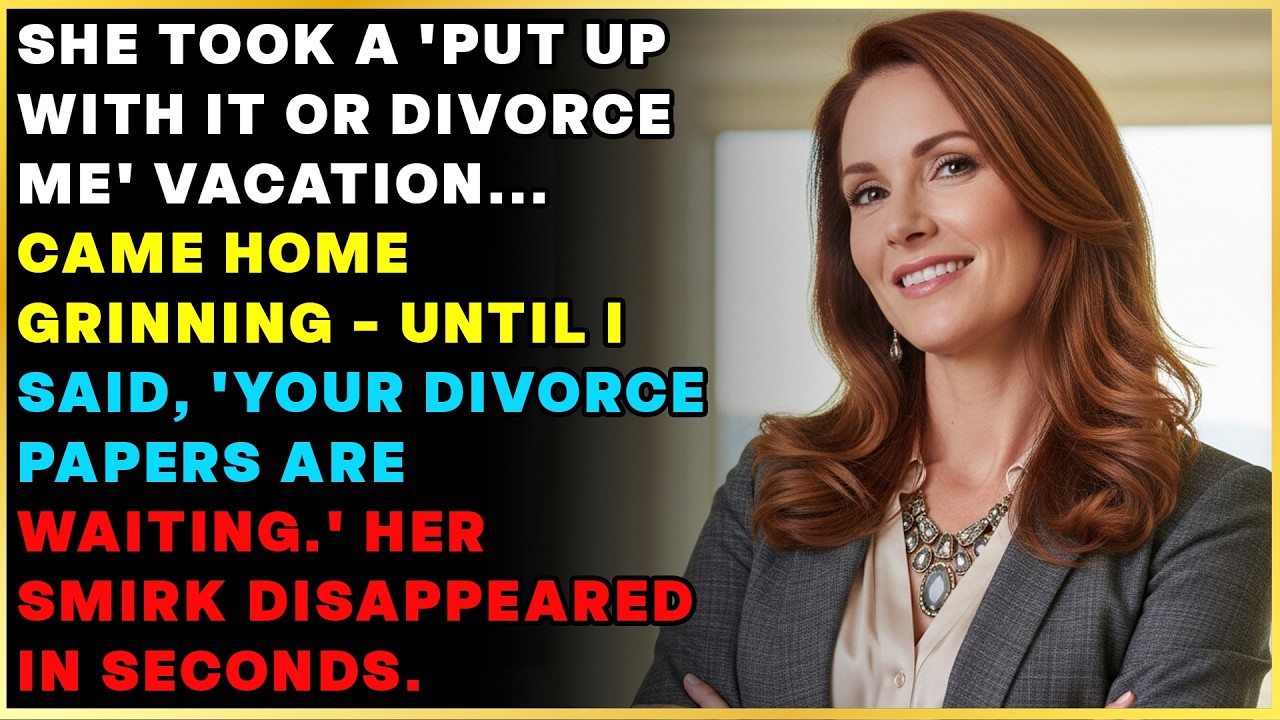 She Took a 'Put Up With It Or Divorce Me' Vacation... Came Home Grinning-Until I Said... Drama Story