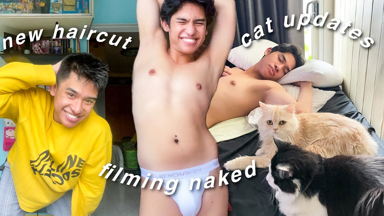 filming naked, KISSING MY BOYFIE, our cat's girlfriend, haircut 🥰 | Pinoy Gay Couple | Romney Ranjo
