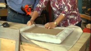How to make an upholstered headboard.avi Matt shows how to build a simple upholstered headboad.