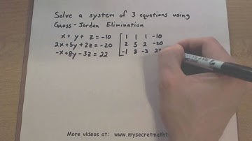 Pre-Calculus - Gaussian Elimination