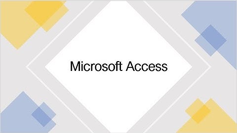 Belajar Membuat Database, Tabel, Query, Form dan Report Menggunakan Ms. Access