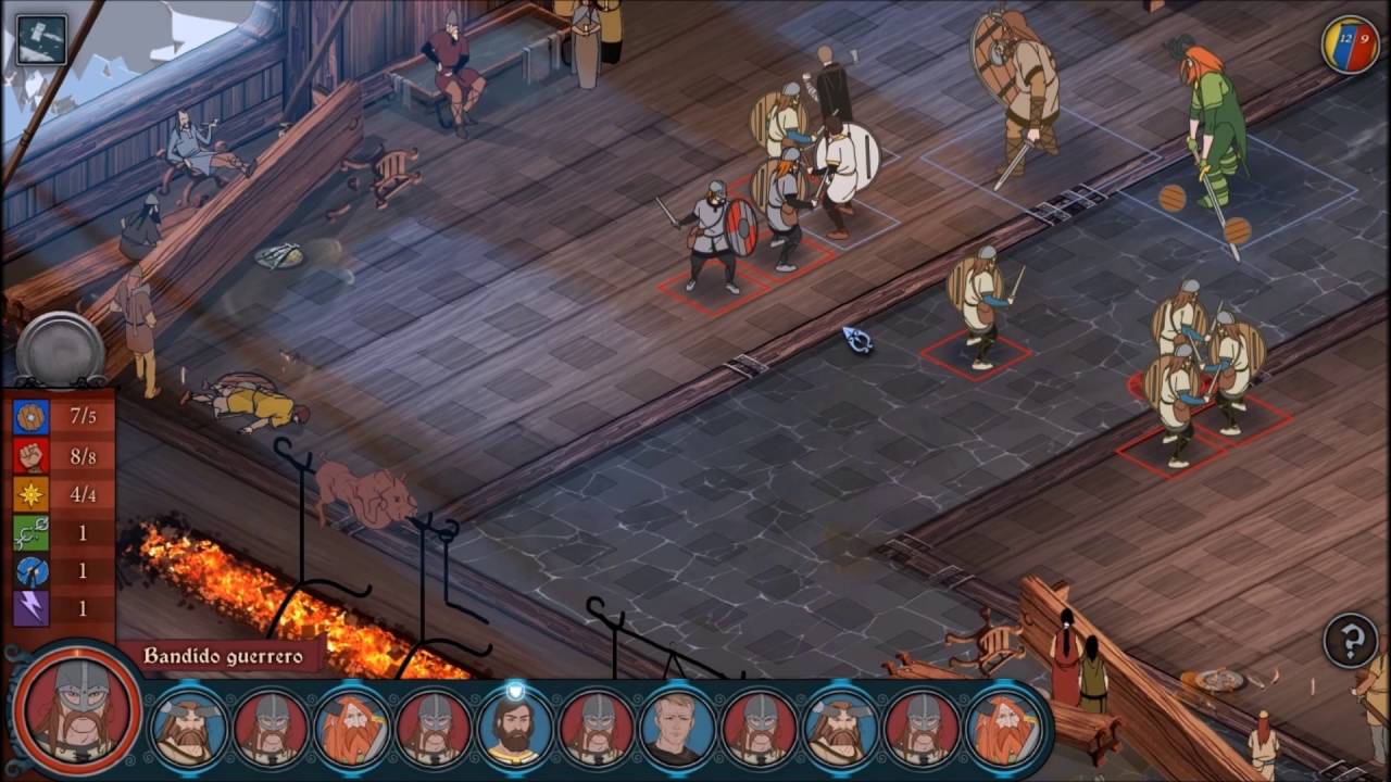 The Banner Saga-First Fight (no tutorial) Hard mode