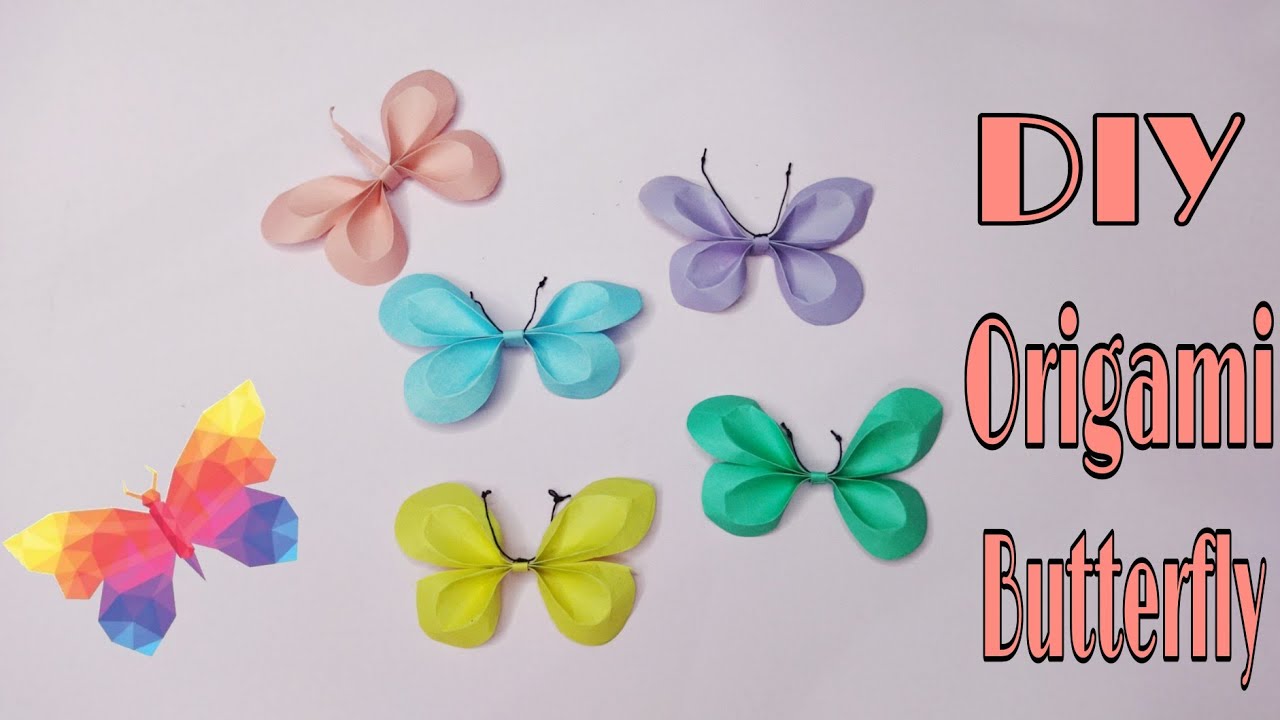 How to make Origami paper butterflies |蝶々の作り方【DIY】 \ Paper Origami - CraftSchool