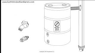 EarthMinded Rain Barrel DIY Kit animation