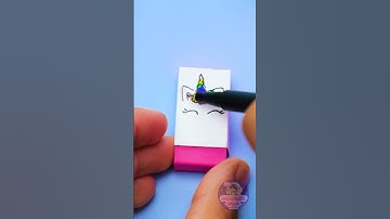 Wow! 🥰 Create a Magical UNICORN Eraser for Class! 🌈🦄