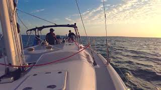 Sunset Sailing on San Carlos Bay, Heading Toward Sanibel, Florida