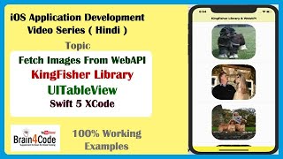 How to fetch images from WebAPI with Kingfisher Library in TableView Using Swift | Hindi | Cocoapods screenshot 4
