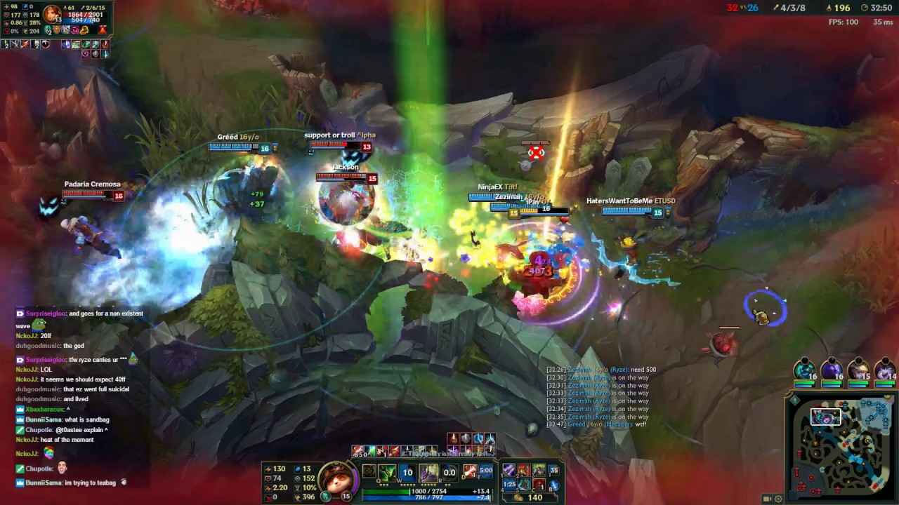 Rank 1 Challenger Ryze trolls his Teemo with his ult