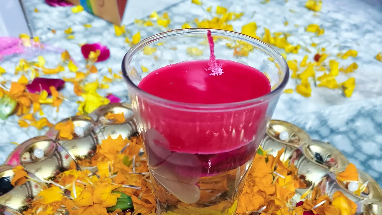 Glass Candle Decoration | Easy DIY at Home3 Color Candle Making 😱 | Super Easy CraftFestival Special