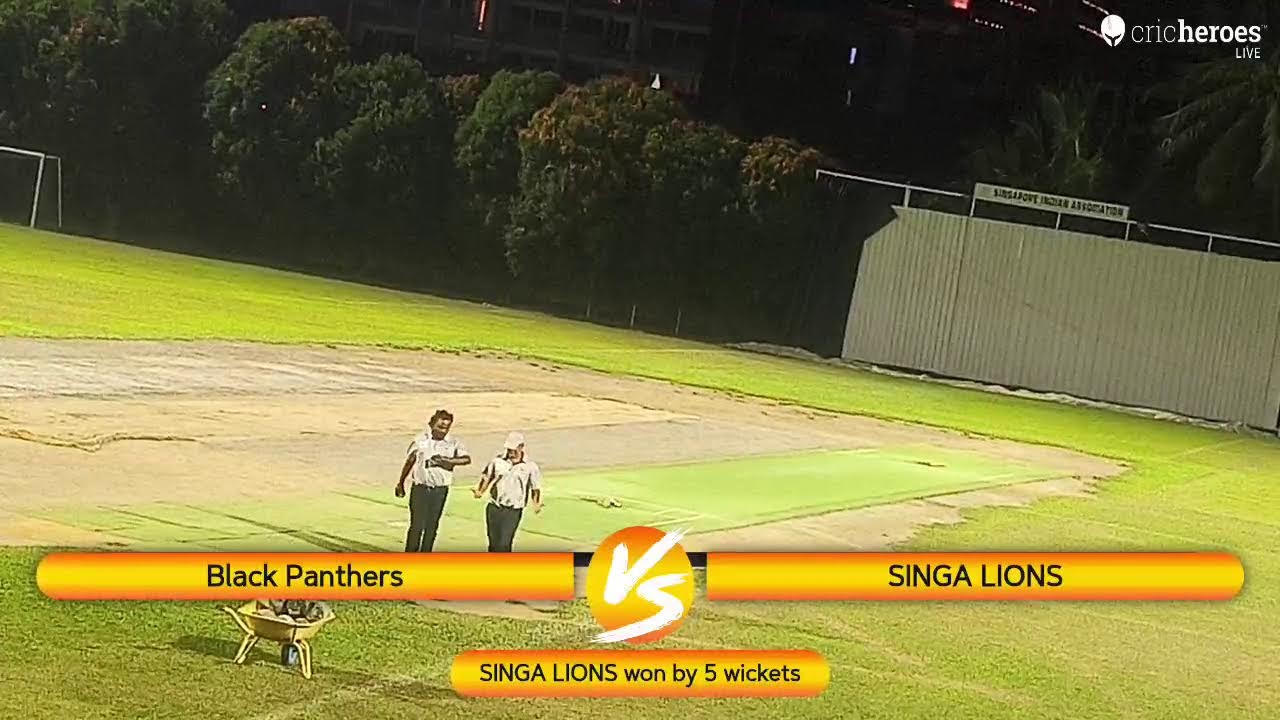 Black Panthers vs SINGA LIONS Live Cricket Match | SGIA-SHL-Season 2 Live - Singapore Indian Assocat
