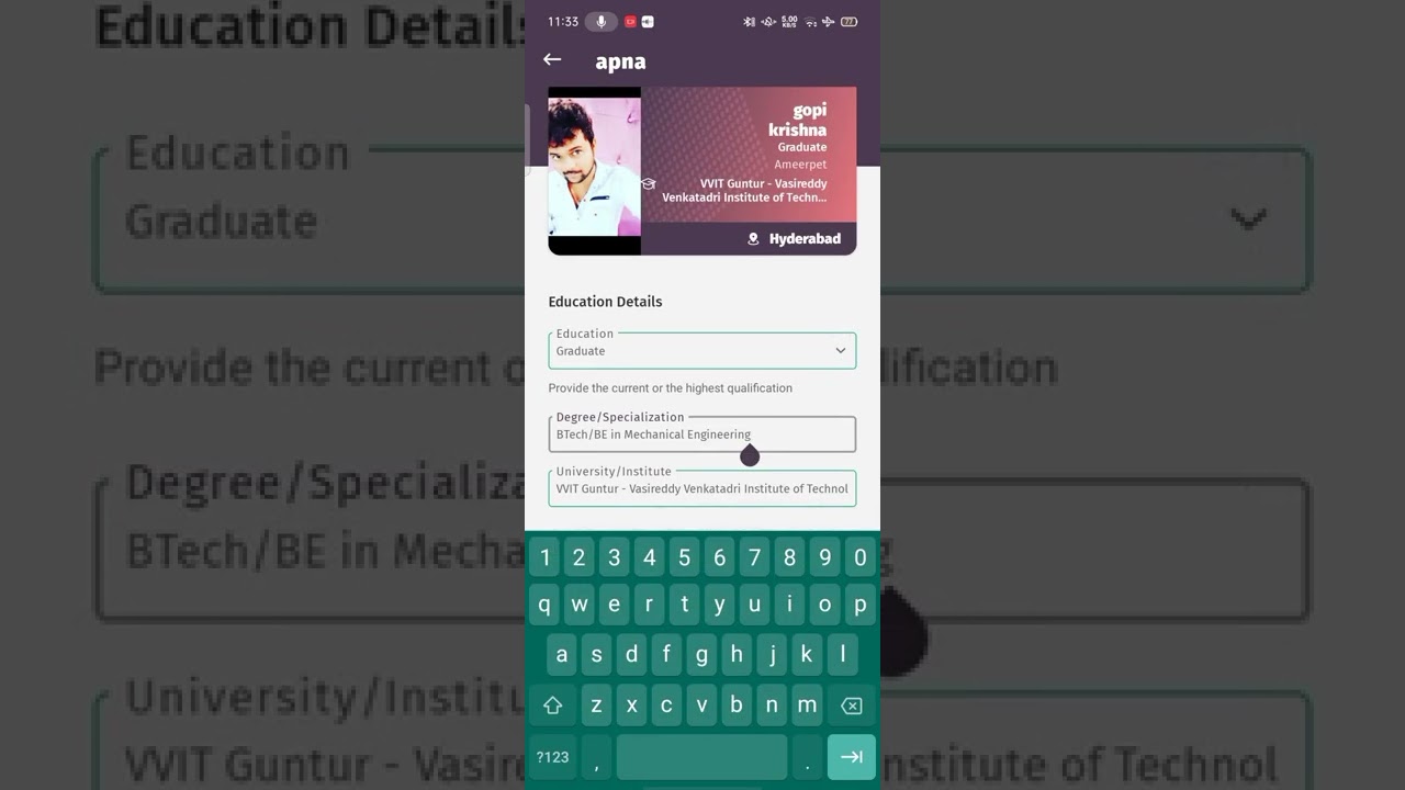 how to search jobs in apna app in Telugu