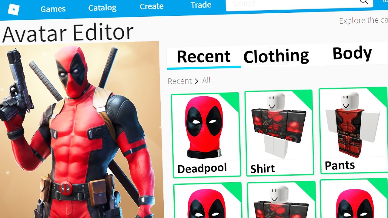 Making Deadpool A Roblox Account Youtube - jeffy shirt roblox id