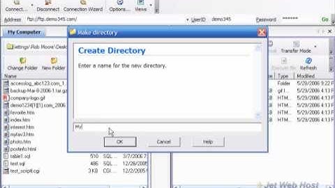 Managing files folders in WS FTP