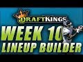 DRAFTKINGS NFL WEEK 10 LINEUP TIPS Q&A: DFS