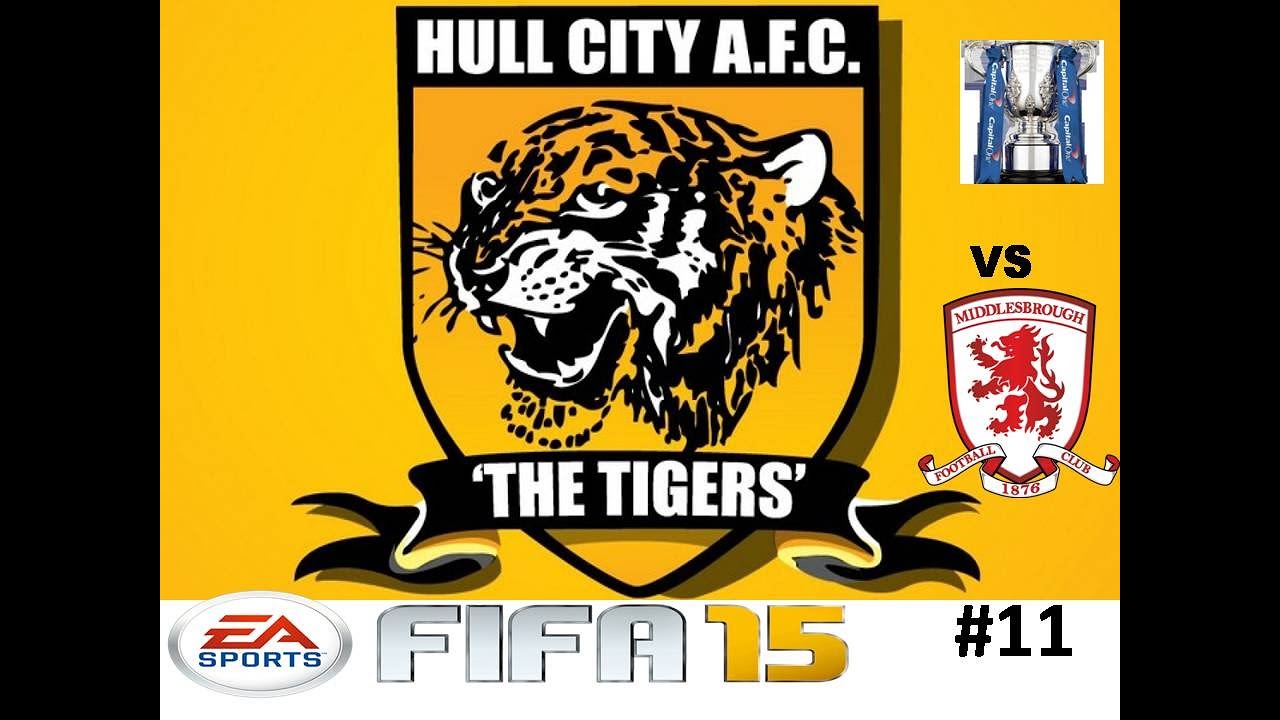 FIFA 15 HULL CITY vs Middlesbrough CAPITAL ONE CUP 3rd Round