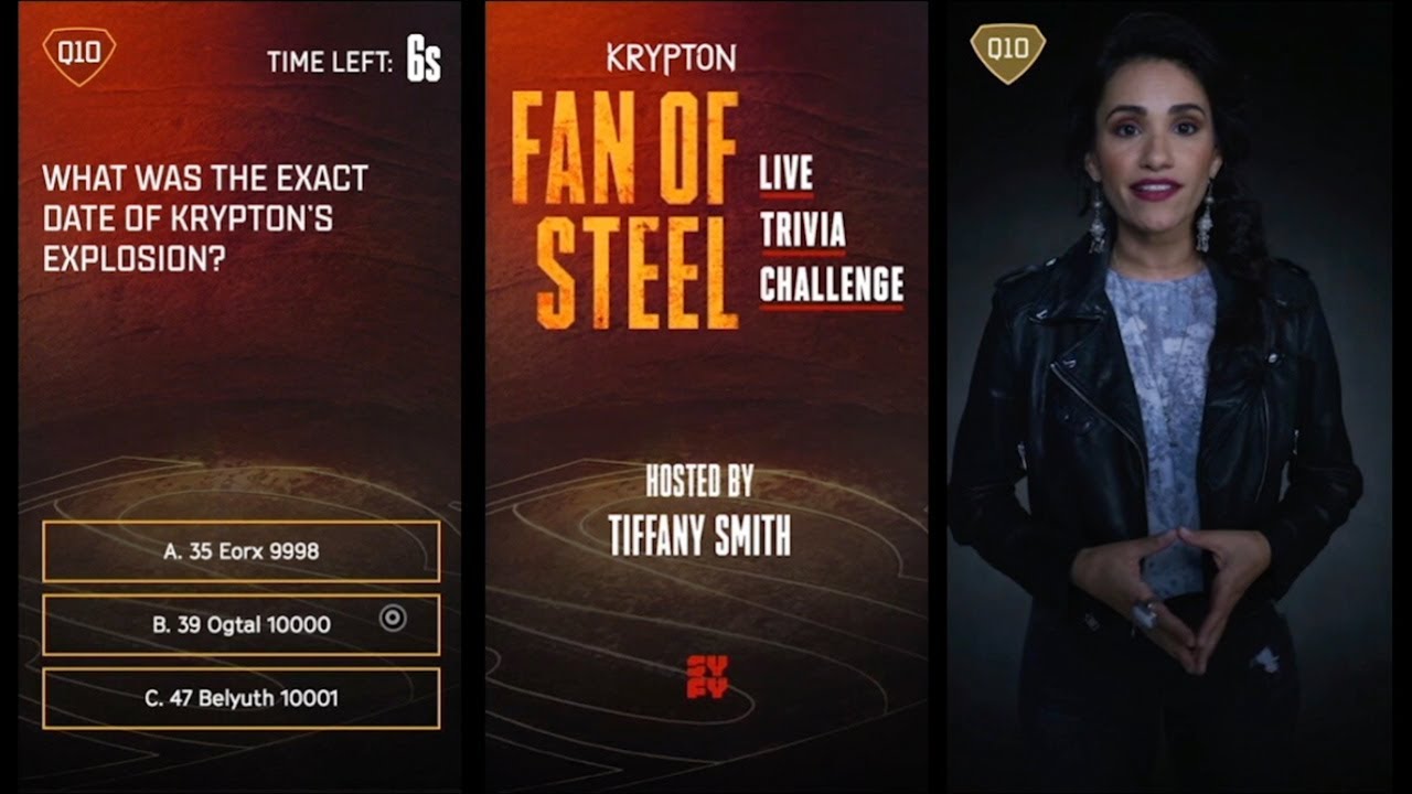 Krypton Trivia Case Study: SYFY | Krypton Fan of Steel Live Trivia Challenge - YouTube