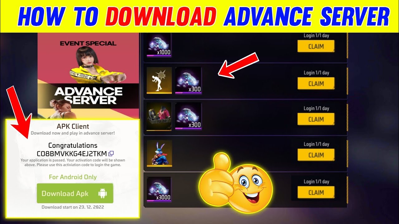 HOW TO DOWNLOAD FREE FIRE ADVANCE SERVER 😱⚡