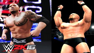 WWE 2K16 Title Match - The Rock Vs Stone Cold [PS4 Gameplay]