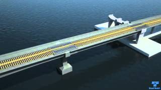 East Link Light Rail I-90 Track Bridge System Animation