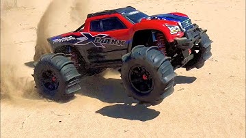 TRAXXAS XMAXX 8s // Mojave Desert Sand Dunes // PADDLE TIRES !!