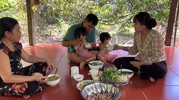 Vừa lên vườn Mẹ chồng nấu nồi bún măng vịt Siêu To chia sẽ bí quyết nấu bún măng kinh doanh | TNCM 