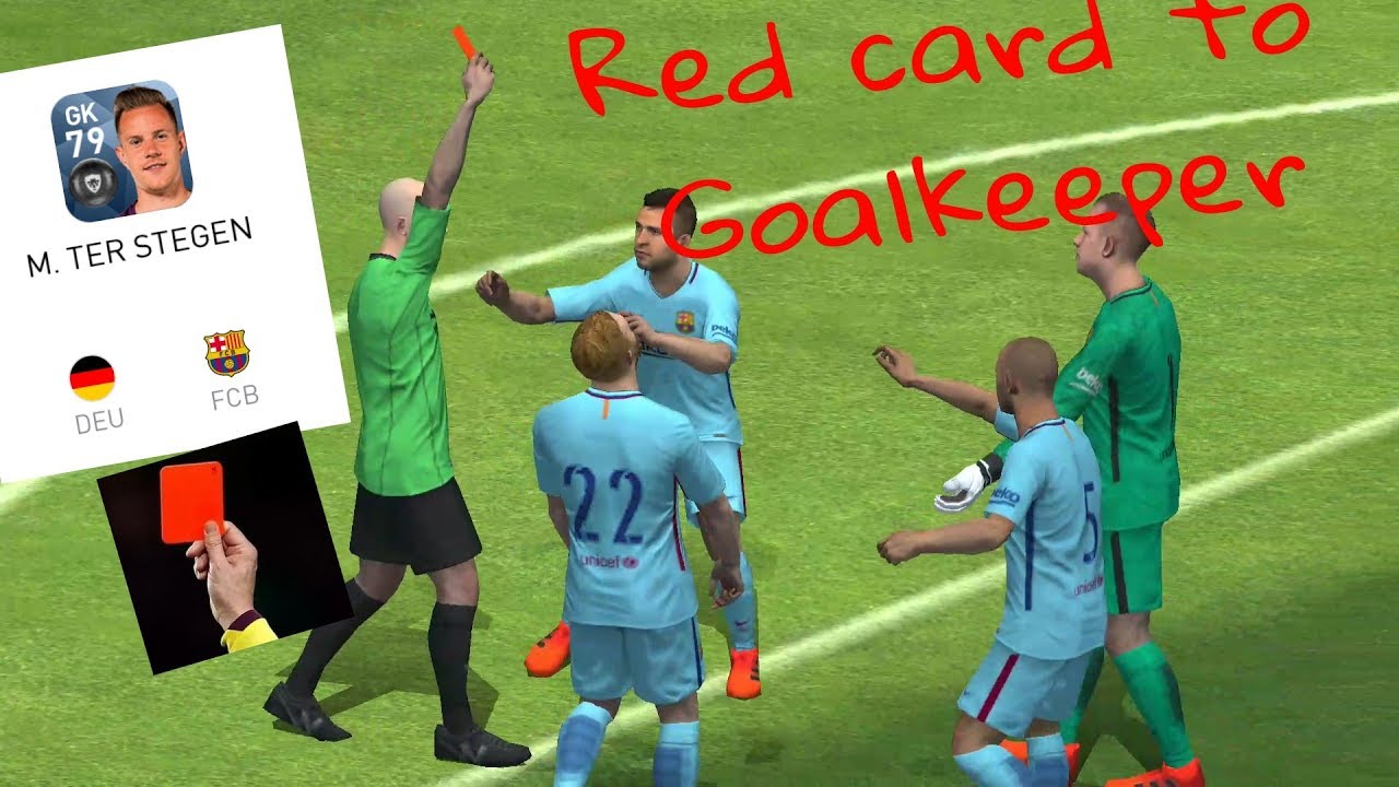 Goalkeeper gets red card ever happened in pes18 YouTube