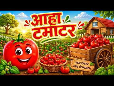 आहा टमाटर - Aaha Tamatar Bade Mazedar | Hindi Nursery Rhymes And Kids Song | #cartoon