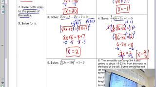 Algebra 2 - 7.3 Solving Cube Root Equations