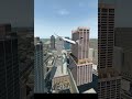 Skyscraper stunts airbus a350 flyby