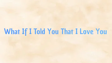 Ali Gatie - What If I Told You That I Love You (Lyrics)