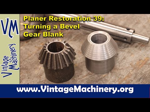 Metal Planer Restoration 39: Making a Bevel Gear Blank on the Metal Lathe