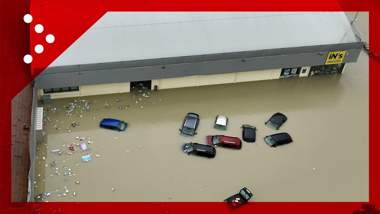 Cesena si sveglia allagata: le immagini dal drone